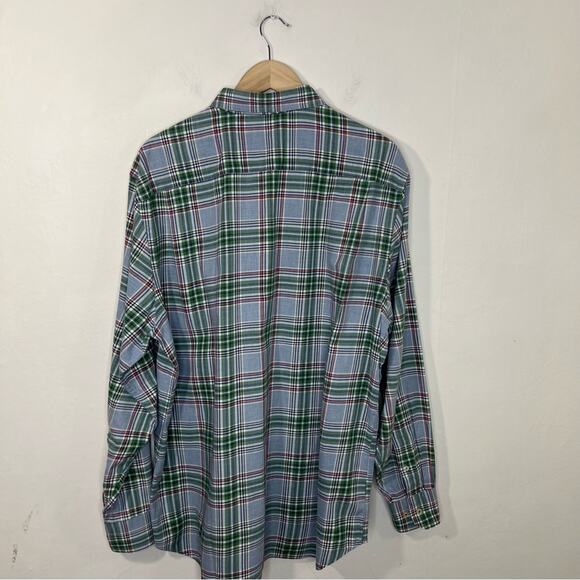 Southern Tide Green Blue Pastel Plaid Classic Fit Cotton Button Down Shirt XL - Picture 2 of 11